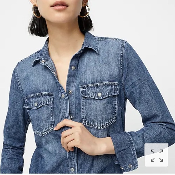 J Crew Western Chambray denim shirt - Picture 2 of 6